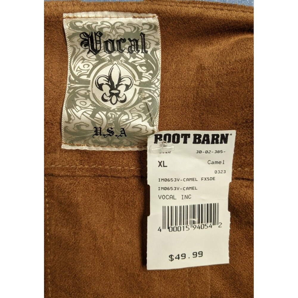 NWT-Boot Barn VOCAL Eyelet Fringe Camel Women's Vest Faux Suede XL NEW!!! $49.99 - Picture 11 of 12